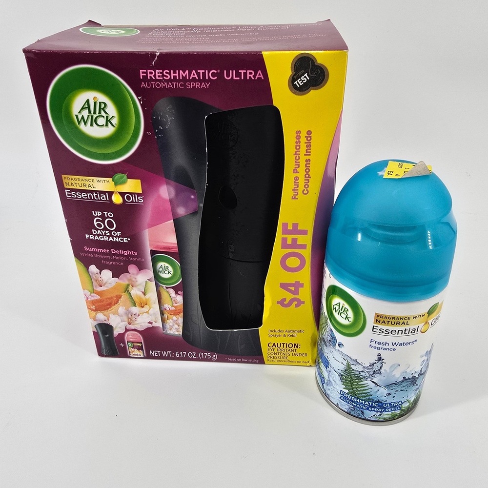 Air Wick Freshmatic Ultra Automatic Spray Starter Kit + Refill Black Multi-Scent